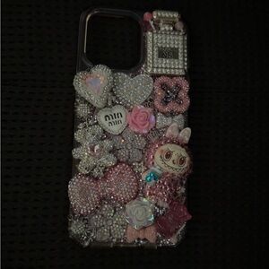 Pink Rhinestone Bling Phone Case - Brand: